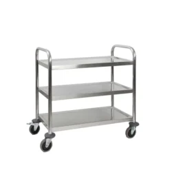 Chariot Inox 3 Plateaux - 850x540xH940 mm - Matériel CHR Pro