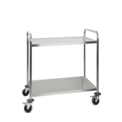 Chariot Inox 2 Plateaux - 850x540xH940 mm - Matériel CHR Pro