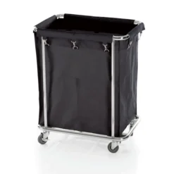 Chariot à Linge Acier Chromé avec 4 Roulettes 65 x 45 x 84 cm - Was Germany