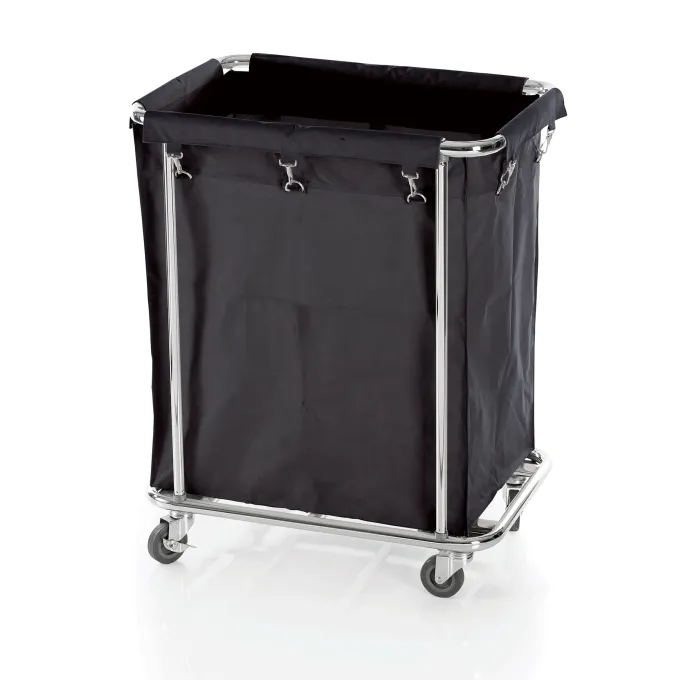 Chariot à Linge Acier Chromé avec 4 Roulettes 65 x 45 x 84 cm - Was Germany