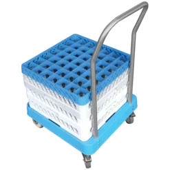 Chariot plastique avec poignée pour poubelle plastique 50x50 - C 1122 - Redfox