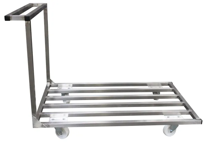 Chariot Plateforme Inox 304 Plateau Barreaudé - L2G