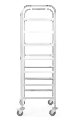 Chariot pour casiers de lavage - 7 x 500x500 mm 615x560x(H)1700 mm - Hendi