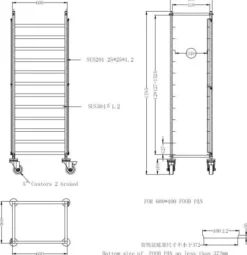 Chariots de Débarrassage Démontable 12 Niveaux GN 2/1 - Combisteel