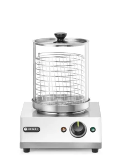Chauffe-Saucisses Rond Vapeur - Inox - Verre Trempé - Hendi