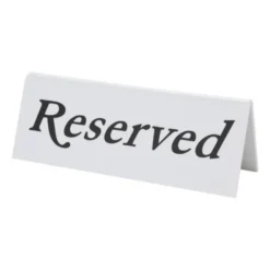 Chevalet de table en plastique Olympia - Réservé Lot de 10