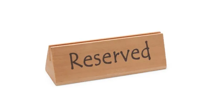 Chevalet de table réservé "reserved" 152x44x(H)44 mm - Hendi