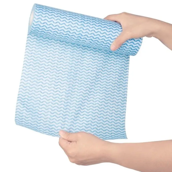 Chiffon non tissé bleu - Rouleau de 100 chiffons - Jantex