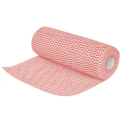 Chiffon non tissé rouge - Rouleau de 100 chiffons - Jantex