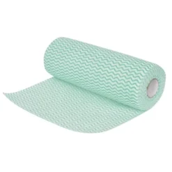 Chiffon non tissé vert - Rouleau de 100 chiffons - Jantex
