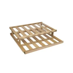 Clayette CLAPRE05 de présentation deux étages de type fixe bois naturel (hêtre) - La Sommelière
