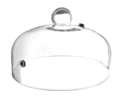 Cloche en verre avec aération Cloche plat 260x(H)174 mm - Hendi