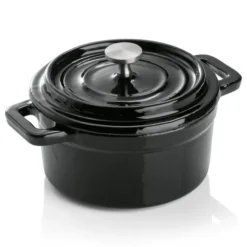 Cocotte en Acier Inoxydable noir H 65 mm Ø 100 mm 2 - Was Germany