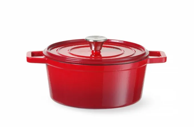 Cocotte en Fonte Emaillée 3,7L Rouge - Hendi