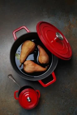 Cocotte en fonte émaillée 0,27L Rouge 130x100x(H)48 mm - Hendi