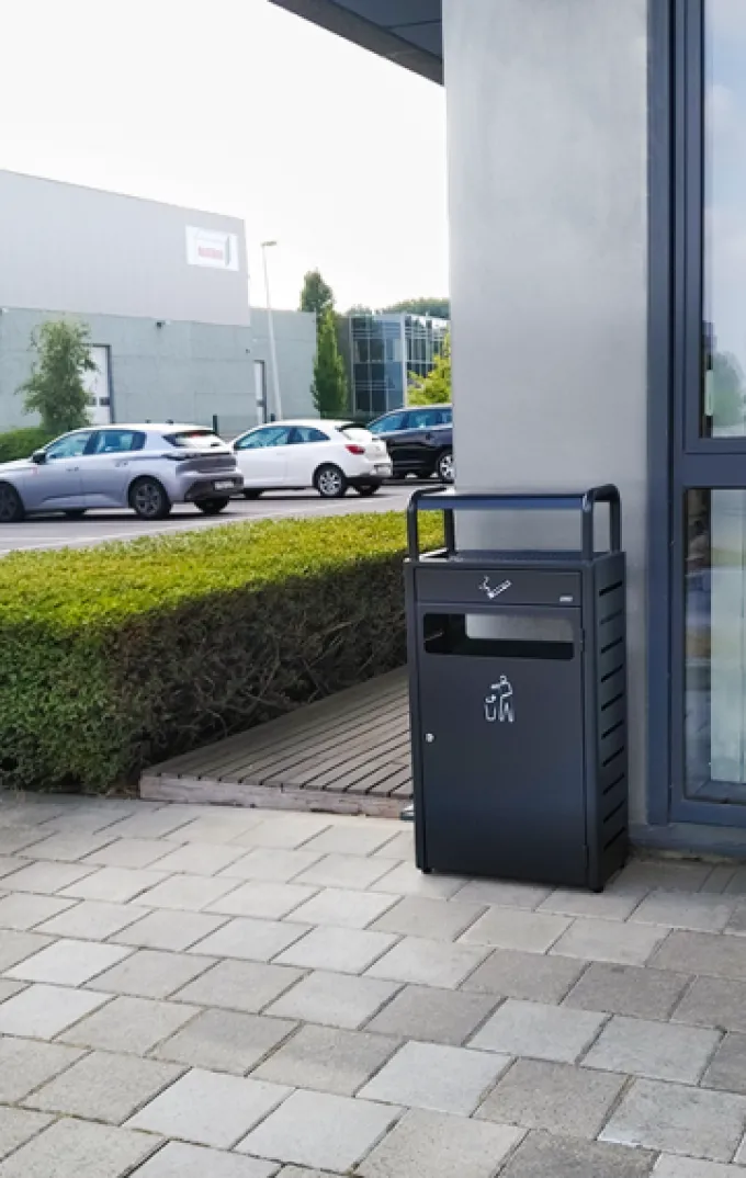 Combiné Collecteur de Déchets 43L avec Cendrier 5,9L - Probbax