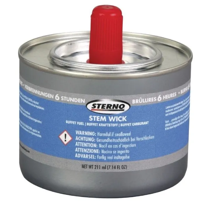 Combustible liquide Superwick 6 heures Sterno - Lot de 12