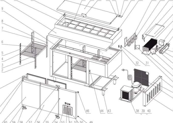 Comptoir de Préparation de Sandwich SS8200 - TEFCOLD