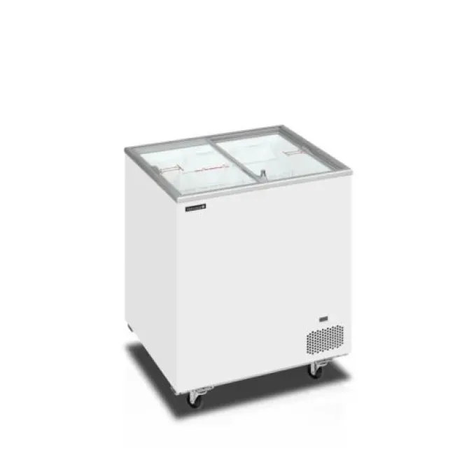Congélateur coffre avec couvercles coulissants vitrés plats - 165 Litres - Tefcold