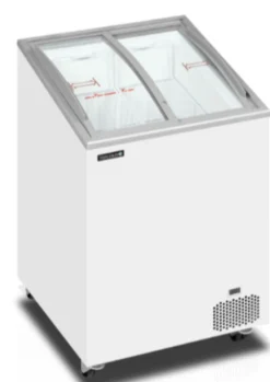 Congélateur coffre de Crème Glacée avec couvercles coulissants vitrés bombés 85 L - TEFCOLD