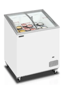 Congélateur coffre de crème glacée avec couvercles coulissants vitrés bombés 157 L - Tefcold