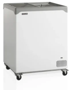 Congélateur coffre de crème glacée élégant avec couvercles coulissants vitrés bombés 138 L - TEFCOLD