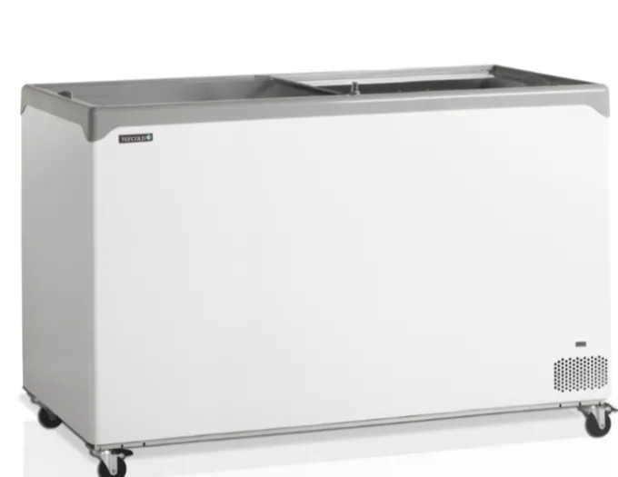 Congélateur coffre de crème glacée élégant avec couvercles coulissants vitrés plats 367 L - TEFCOLD
