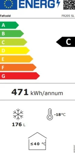 Congélateur Coffre FR205S SL Couvercle en Acier Inoxydable - 185 Litres - Tefcold