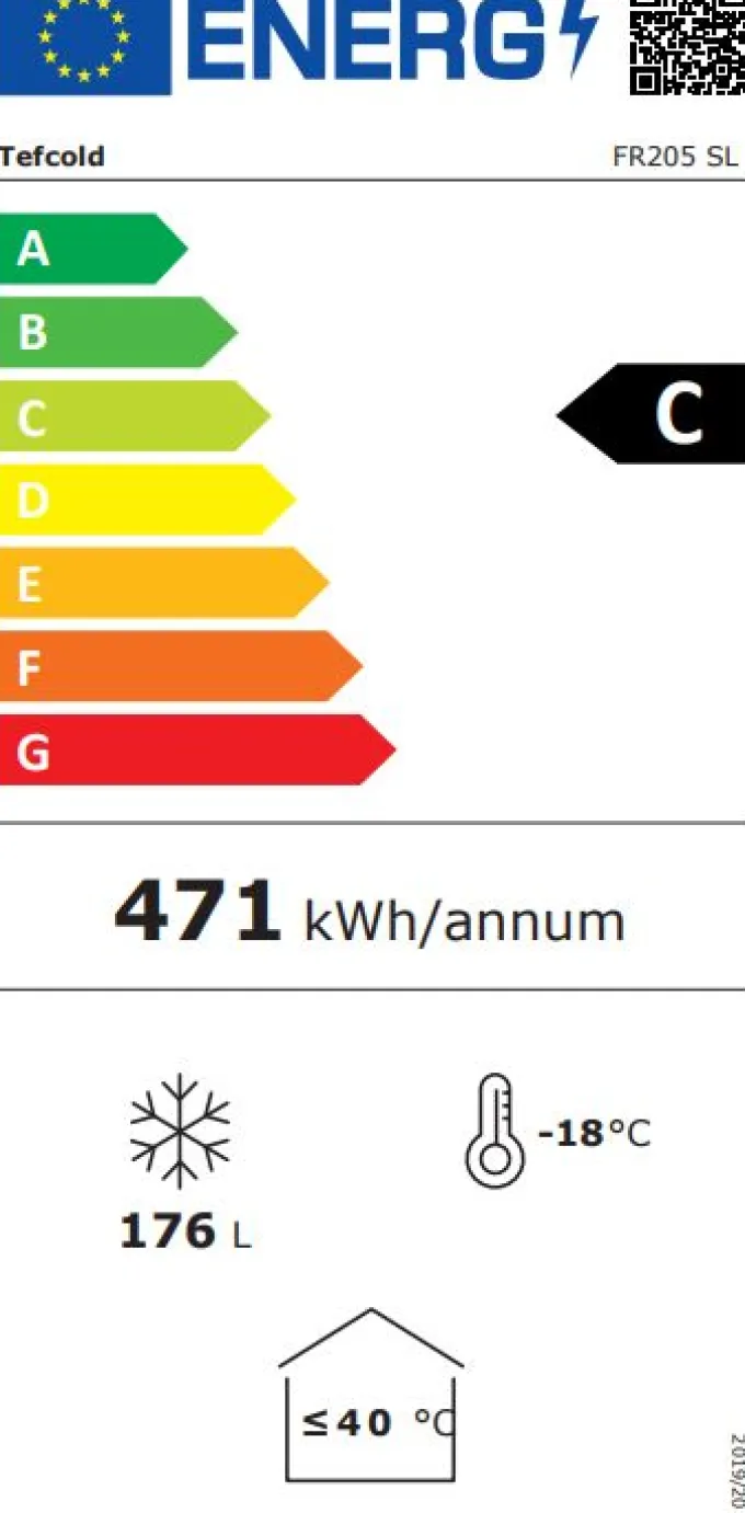 Congélateur Coffre FR205S SL Couvercle en Acier Inoxydable - 185 Litres - Tefcold