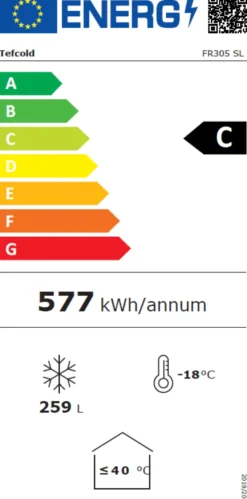 Congélateur Coffre FR305S SL Couvercle en Acier Inoxydable - 273 Litres - Tefcold