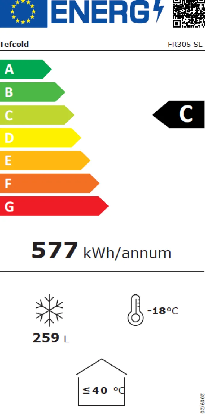 Congélateur Coffre FR305S SL Couvercle en Acier Inoxydable - 273 Litres - Tefcold