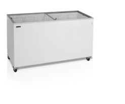 Congélateur coffre pour crème Glacée avec couvercles coulissants vitrés plats - 430 L - TEFCOLD