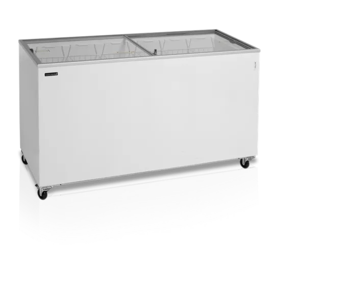 Congélateur coffre pour crème Glacée avec couvercles coulissants vitrés plats - 430 L - TEFCOLD