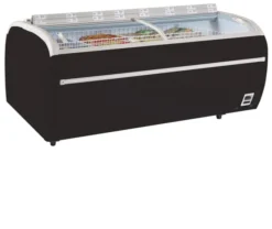 Congélateur de supermarché noir TWIN 220B-F - Tefcold