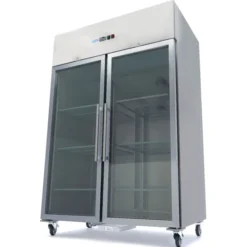 Congélateur - 1200 L - 6 Étagères Réglables (2/1 GN) - Porte en Verre - Maxima