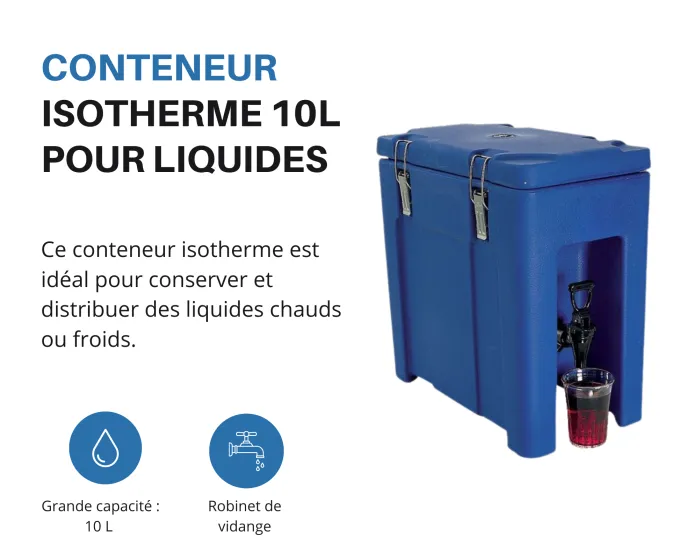 Conteneur Isotherme 10 L pour Liquides - L2G