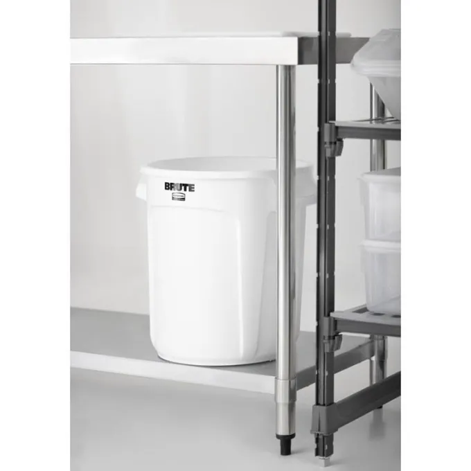 Conteneur professionnel rond blanc - 37,9 L - Rubbermaid