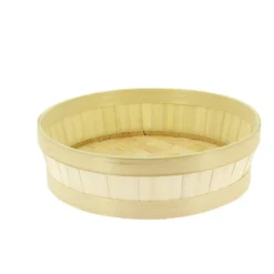 Corbeille Bambou Ronde Ø27X7 Lot de 20 - Créapak