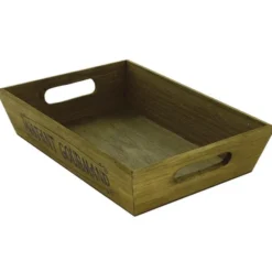 Corbeille Bois Rectangle Instant Gourmand 28X20 Lot de 20 - Créapak