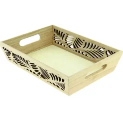 Corbeille Bois Rectangle Jungle 28X20 Lot de 20 - Créapak