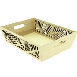 Corbeille Bois Rectangle Jungle 35X25 Lot de 20 - Créapak