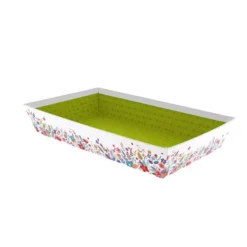 Corbeille Carton Rectangle Primavera 33X20 Lot de 30 - Créapak