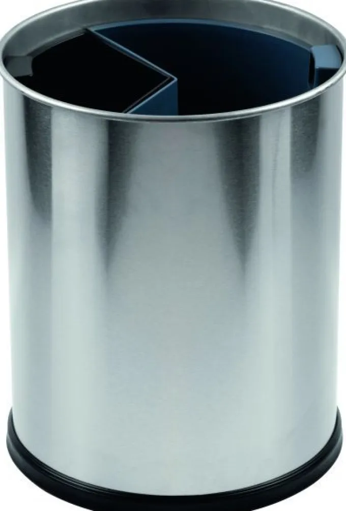 Corbeille de Tri Sélectif Inox 13L avec 2 Compartiments Amobibles - Probbax