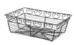 Corbeille en fil déco rectangulaire 230x150x(H)80 mm - Hendi