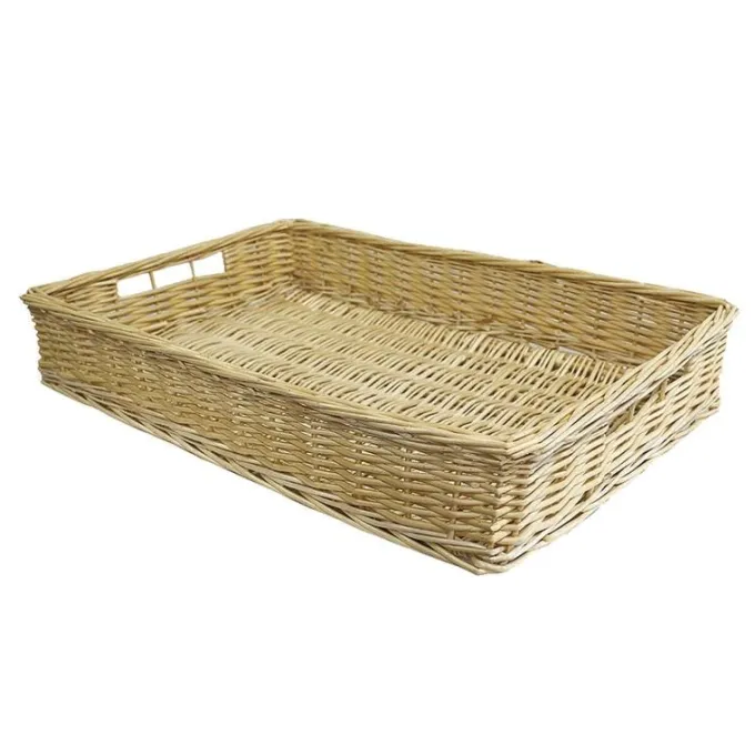 Corbeille Manne Osier Rectangle Basket 61X41 Lot de 10 - Prolinea