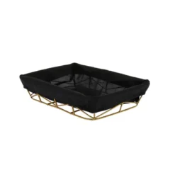 Corbeille Métal Ajouré Doublure Noire 28X20 Lot de 40 - Créapak