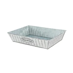 Corbeille Métal Embossé Rectangle Tentation 28X20 Lot de 38 - Créapak