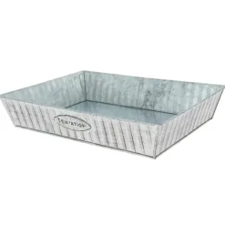 Corbeille Métal Embossé Rectangle Tentation 36X27 Lot de 38 - Créapak