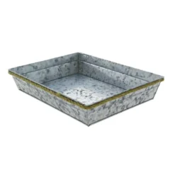 Corbeille Métal Rectangle Zinky 36X27 Lot de 38 - Créapak