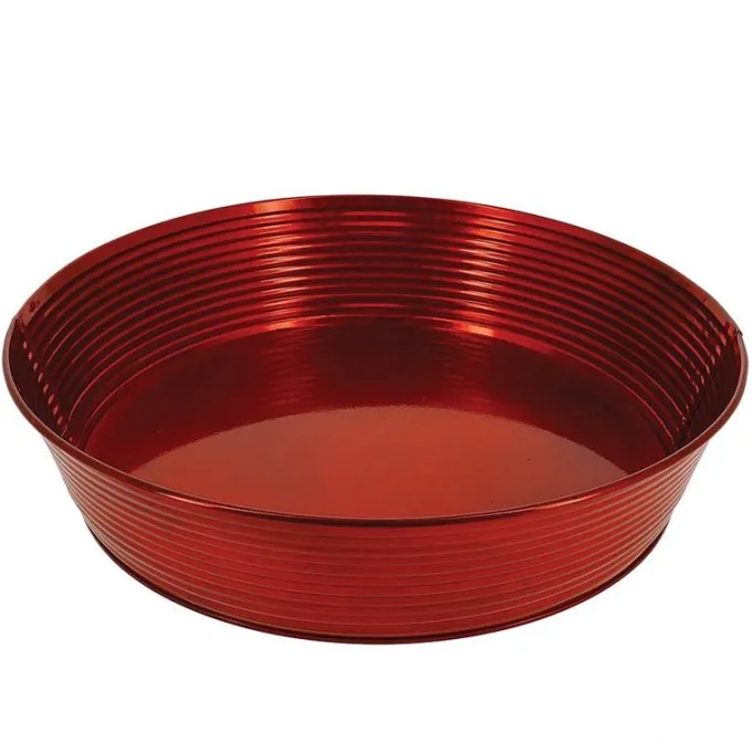 Corbeille Métal Rouge Zinka Ø35 Lot de 20 - Créapak